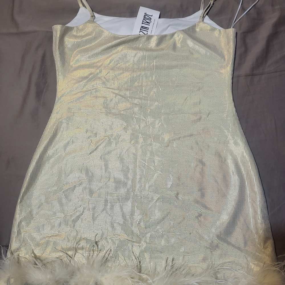 12th Tribe Shimmering Gold Dress